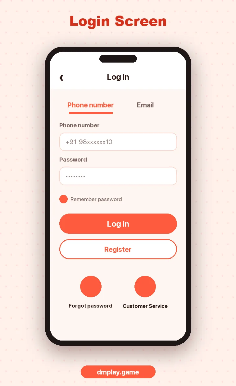 DM Play login page